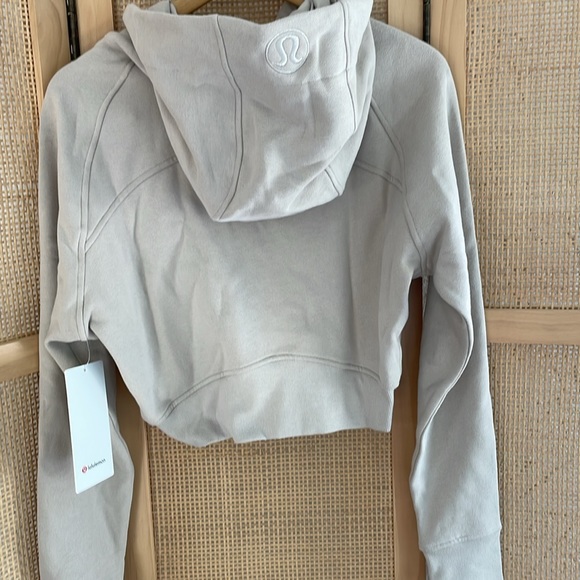 NWT LULULEMON SCUBA FULL-ZIP CROPPED HOODIE MOJAVE TAN SIZE 8 JACKET - Picture 6 of 6
